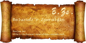 Beluzsár Zseraldin névjegykártya